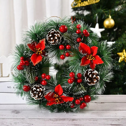 Christmas Wreath Decoration, 12 inch Wreath Display Window Decoration, Door Hanging Banner, House Decoration, Christmas party de