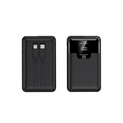 20000mAh Super Fast Charging Power Bank 2-in-1 with AC Plug, Multi-function with Dual-wire Wall Plug Mobile Power Supply