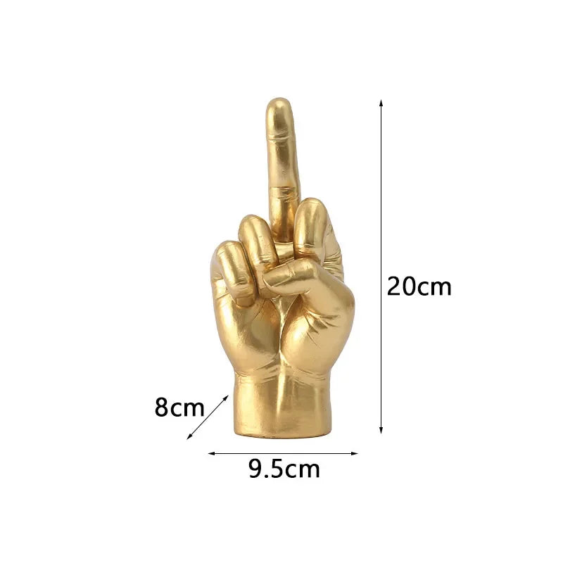 Home Decoration Desktop Living Room Entrances Trendy Play Resin Crafts Cute Middle Finger Ins Style Room Decor Hip Hop