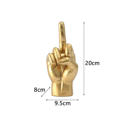 Home Decoration Desktop Living Room Entrances Trendy Play Resin Crafts Cute Middle Finger Ins Style Room Decor Hip Hop