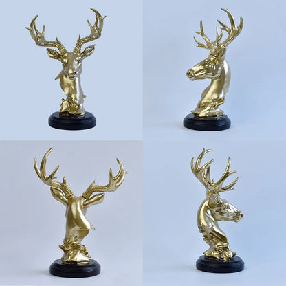 Deer Ornament Home Office Desktop Resin Crafts Living Room Decoration  Home Decoration Accessories