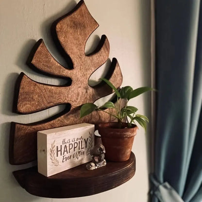 Home Decoration Wooden Wall Decoration Frame Wall Mounted Creative Plant Wall Hanging Retro Modern Storage Rack Home