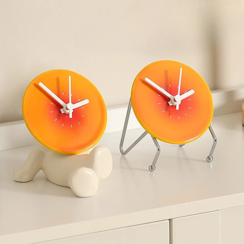 Home Clock Doll Living Room Desktop Clock Calendar Decorative Decoration Light Luxury Simple and Creative Home Decoration