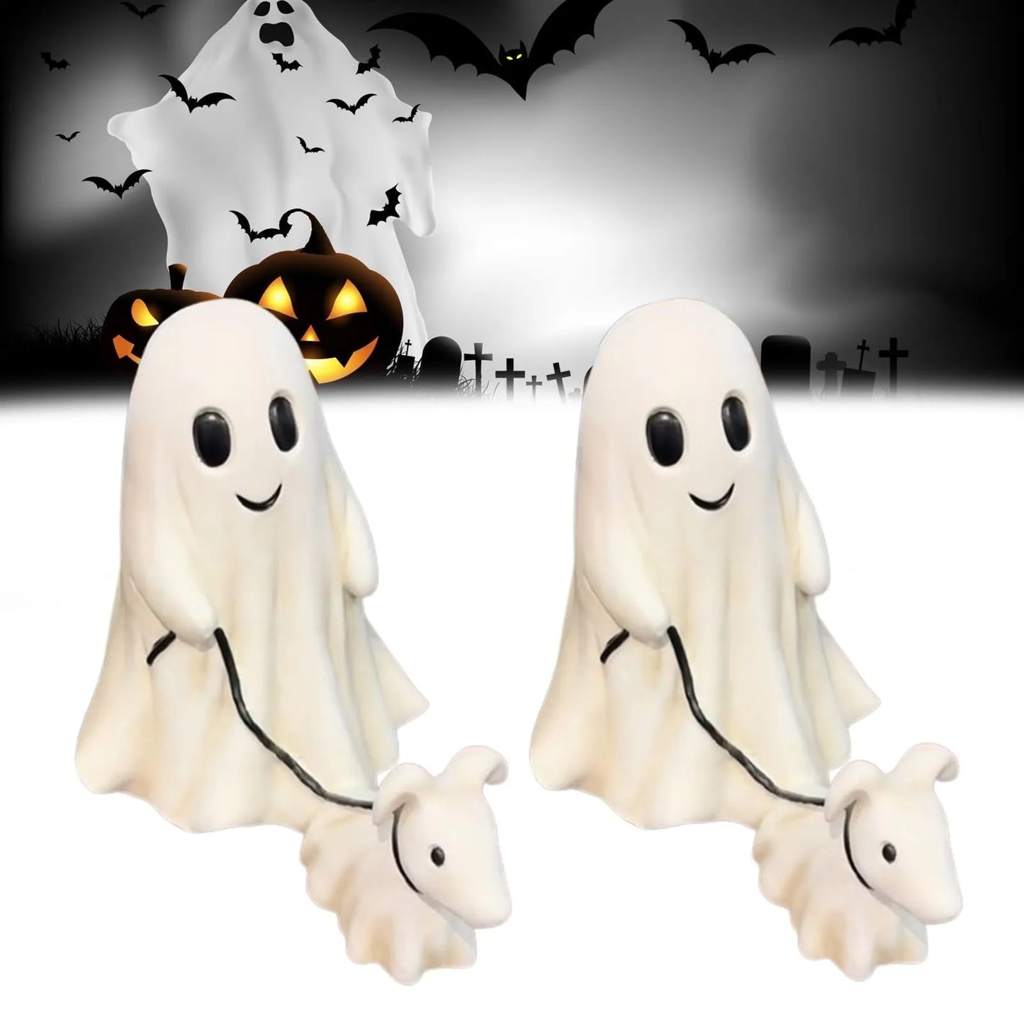 2024 Fashion Halloween Decoration Creative Dog Walking Ornaments Halloween Creative Desk Decoration
