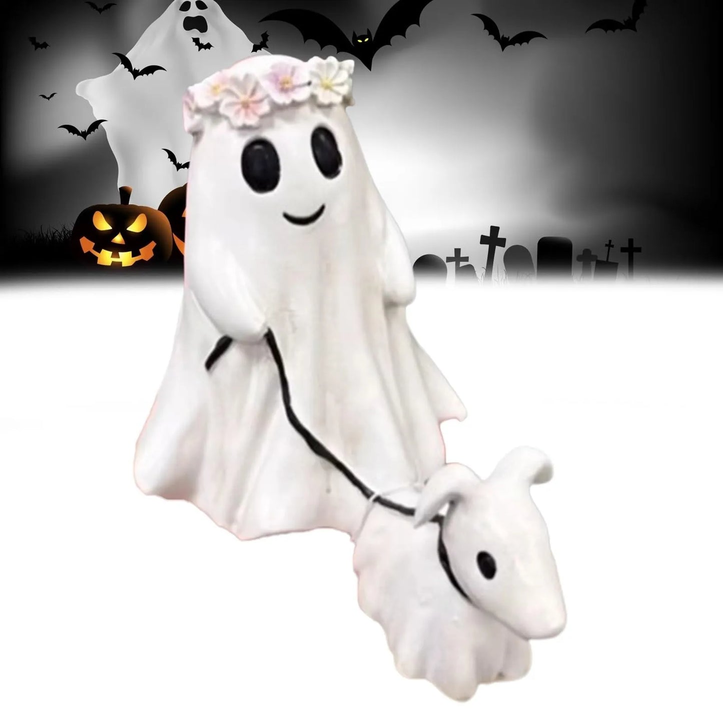 2024 Fashion Halloween Decoration Creative Dog Walking Ornaments Halloween Creative Desk Decoration