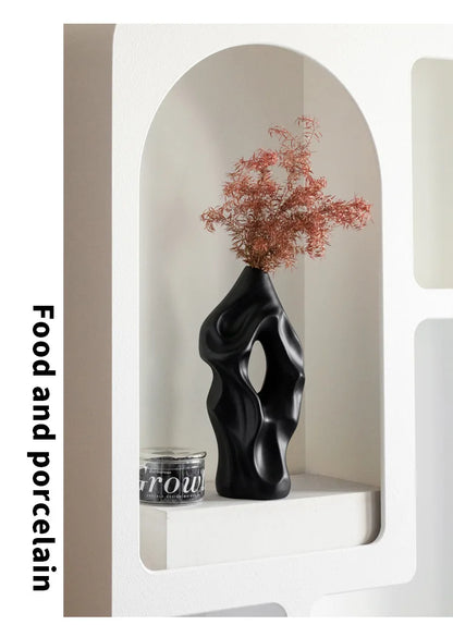 Irregular Home Living Room Desktop Atmosphere Decoration Modern and Minimalist Ceramic Vase Home Flower Arrangement Vase