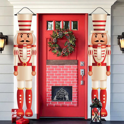 Christmas Door Couplet Merry Christmas Decorations for Home 2025 Navidad Natal Xmas Ornament Porch Fireplace Banner New Year