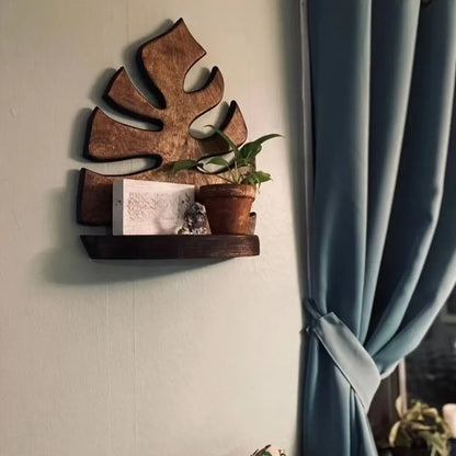Home Decoration Wooden Wall Decoration Frame Wall Mounted Creative Plant Wall Hanging Modern Retro Storage Rack Potted Plant