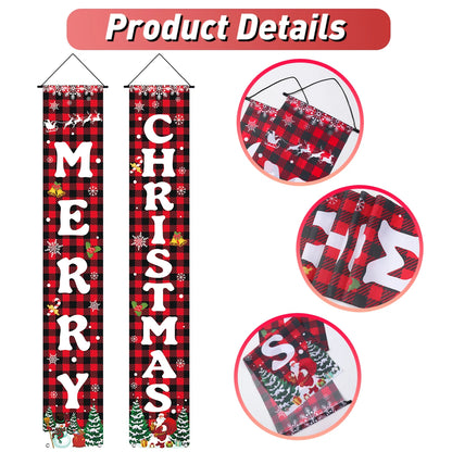 Christmas Door Couplet Merry Christmas Decorations for Home 2025 Navidad Natal Xmas Ornament Porch Fireplace Banner New Year