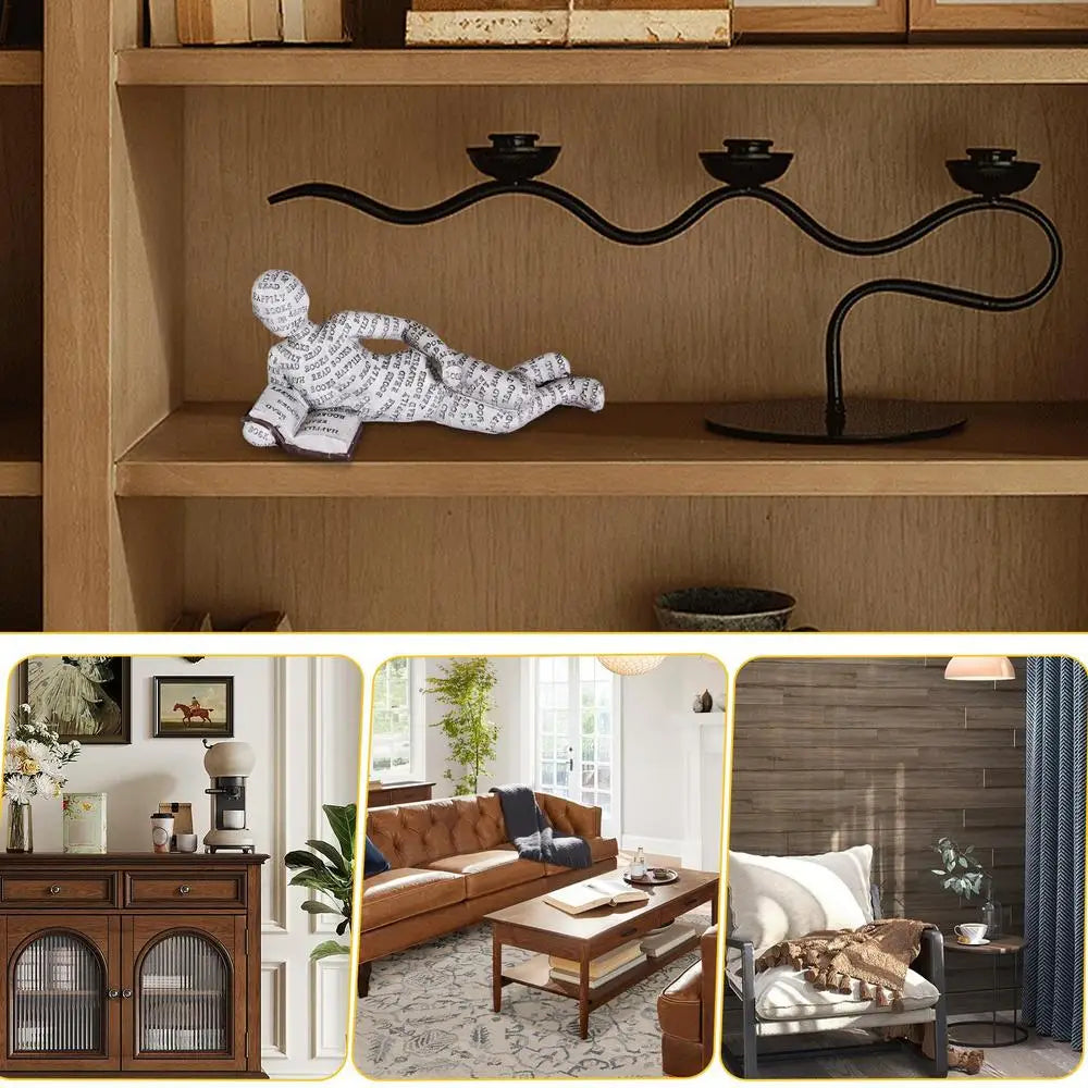 Resin Scholar's Decoration Creative Reading Art Design Modern Home Office Bookshelf TV Cabinet Accessories Desk Ornaments Gifts