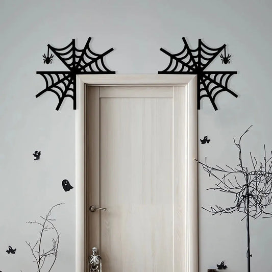 Halloween Door Frame Decoration,Bats,Pumpkins,Spider Webs,Door and Window Corner Sign, Halloween Home Decor,corner Stickers 2024