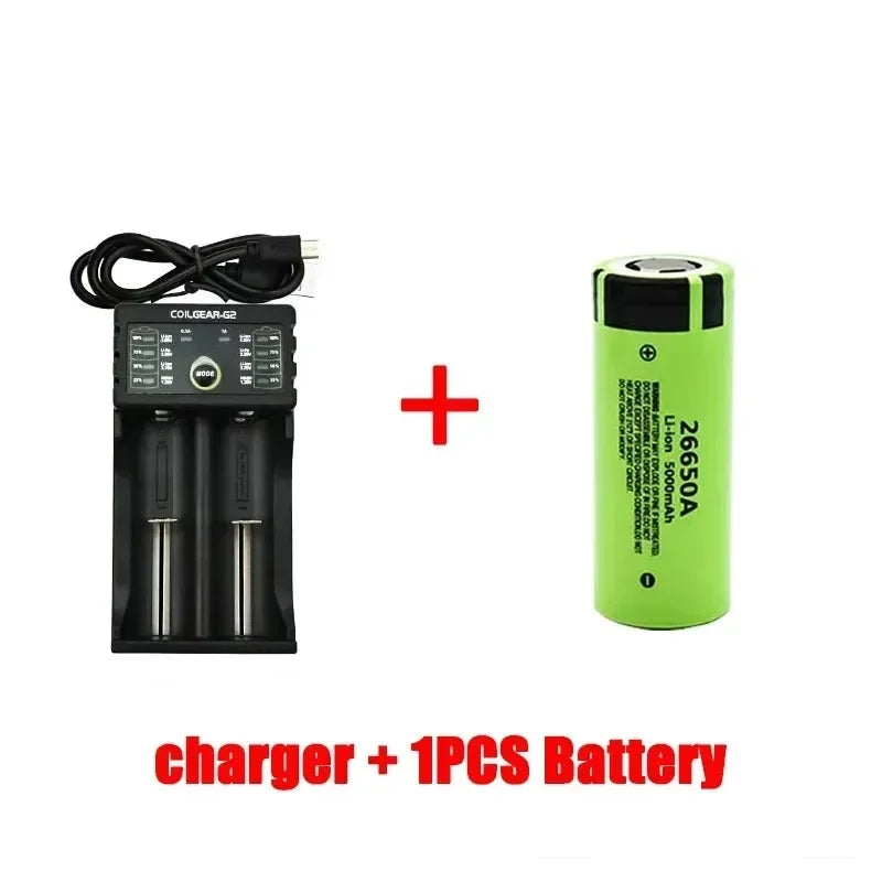 100% Original 26650 3.7V 5000mAh 50A Power Lithium Ion Battery 26650A, Geeignet Für LED Taschenlampe rechargeable battery