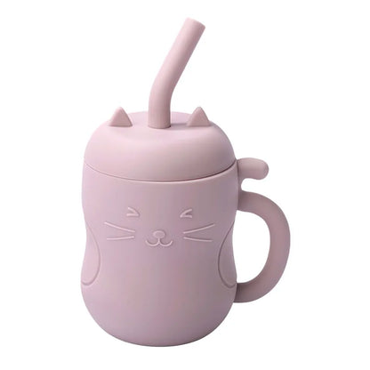 Silicone Straw Water Bottle for children multivariant-9