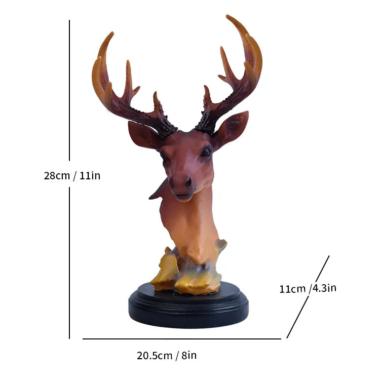 Deer Ornament Home Office Desktop Resin Crafts Living Room Decoration  Home Decoration Accessories