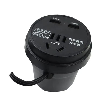 Car Charger Truck Trolley 12V/24V To 220V Multi-Function Inverter Converter Mobile Phone Socket Cup-Type Stable Fast Charging