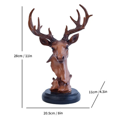 Deer Ornament Home Office Desktop Resin Crafts Living Room Decoration  Home Decoration Accessories