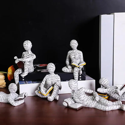 Resin Scholar's Decoration Creative Reading Art Design Modern Home Office Bookshelf TV Cabinet Accessories Desk Ornaments Gifts
