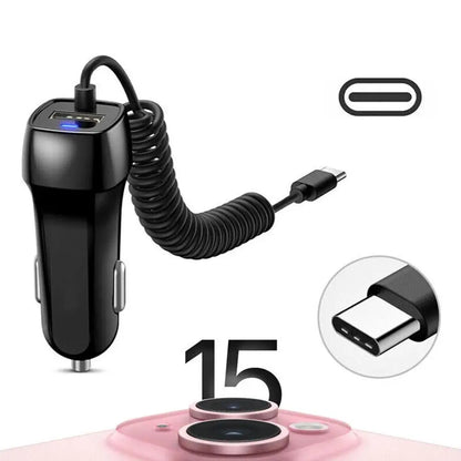 Car Charger USB Quick Charger 3.0 Auto Charger Mobile Phone Micro Type C Fast Cable For Huawei For IPhone Android Chargers Tools