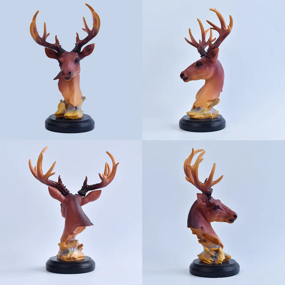 Deer Ornament Home Office Desktop Resin Crafts Living Room Decoration  Home Decoration Accessories