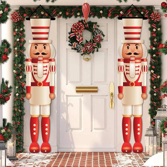 Christmas Door Couplet Merry Christmas Decorations for Home 2025 Navidad Natal Xmas Ornament Porch Fireplace Banner New Year