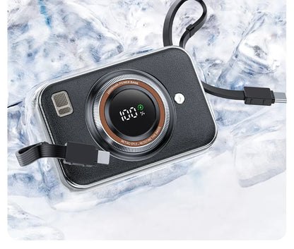 Power Bank With 2 Cables Power Bank 10000mAh Large Capacity PD Fast Charging Powerbank Rechargeable Batteries Portable Battery