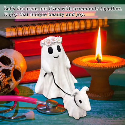 2024 Fashion Halloween Decoration Creative Dog Walking Ornaments Halloween Creative Desk Decoration