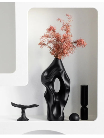 Irregular Home Living Room Desktop Atmosphere Decoration Modern and Minimalist Ceramic Vase Home Flower Arrangement Vase