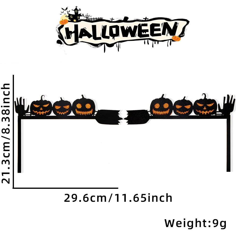 Halloween Door Frame Decoration,Bats,Pumpkins,Spider Webs,Door and Window Corner Sign, Halloween Home Decor,corner Stickers 2024