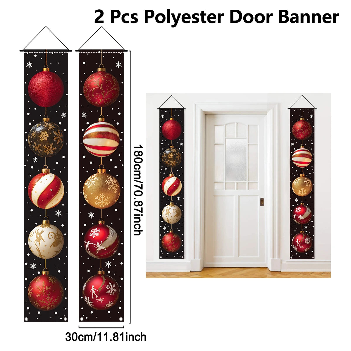Christmas Door Couplet Merry Christmas Decorations for Home 2025 Navidad Natal Xmas Ornament Porch Fireplace Banner New Year