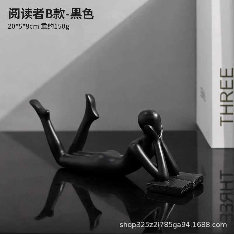 The New Creative Thinker Reads The Decoration Piece Modern Simple Home Living Room Abstract Decoration Gift
