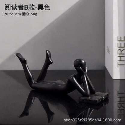 The New Creative Thinker Reads The Decoration Piece Modern Simple Home Living Room Abstract Decoration Gift