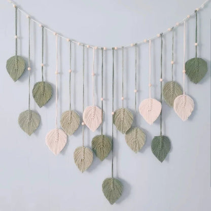 Bohemian Style Home Decor, Hemp Rope Tapestry, Hemp Rope Wallpaper, Feather Curtain, Wall Decoration, Suitable for Living Room
