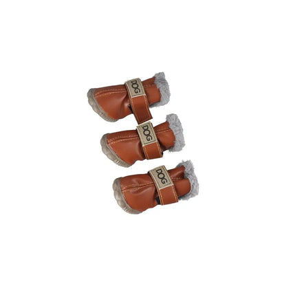 Fashion Warm Pet Snow Boots Soft Waterproof Winter Pet Dog Shoes Non Slip Plush/PU for 4Pcs/Set Winter