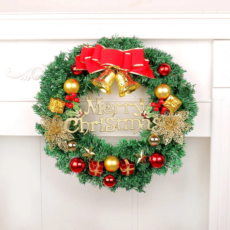 Christmas Wreath Decoration, 12 inch Wreath Display Window Decoration, Door Hanging Banner, House Decoration, Christmas party de