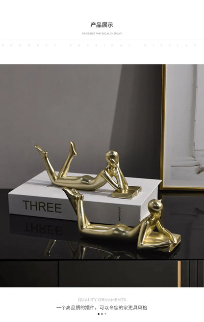 The New Creative Thinker Reads The Decoration Piece Modern Simple Home Living Room Abstract Decoration Gift