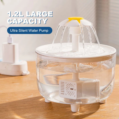Pet Water Fountain Automatic Cat Drink Bowl Filter 1200ml USB Electric Mute Pet Drinking Dispenser Drinker For Cats Water Filter