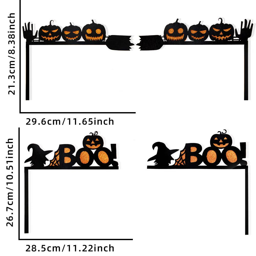 Halloween Door Frame Decoration,Bats,Pumpkins,Spider Webs,Door and Window Corner Sign, Halloween Home Decor,corner Stickers 2024