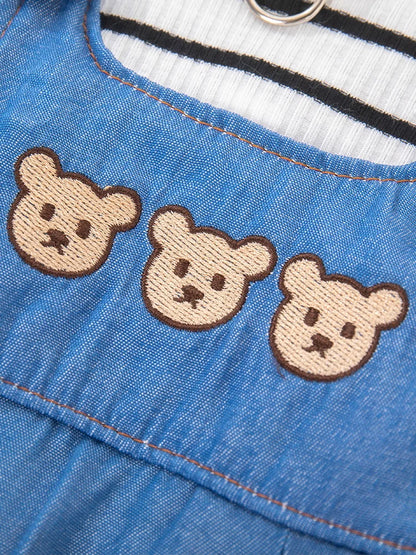 Small Breed Pet Overalls - Lightweight Summer Jumpsuit for Fashionable Pets - Comfortable Four-Legged Pants