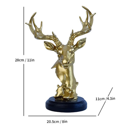 Deer Ornament Home Office Desktop Resin Crafts Living Room Decoration  Home Decoration Accessories