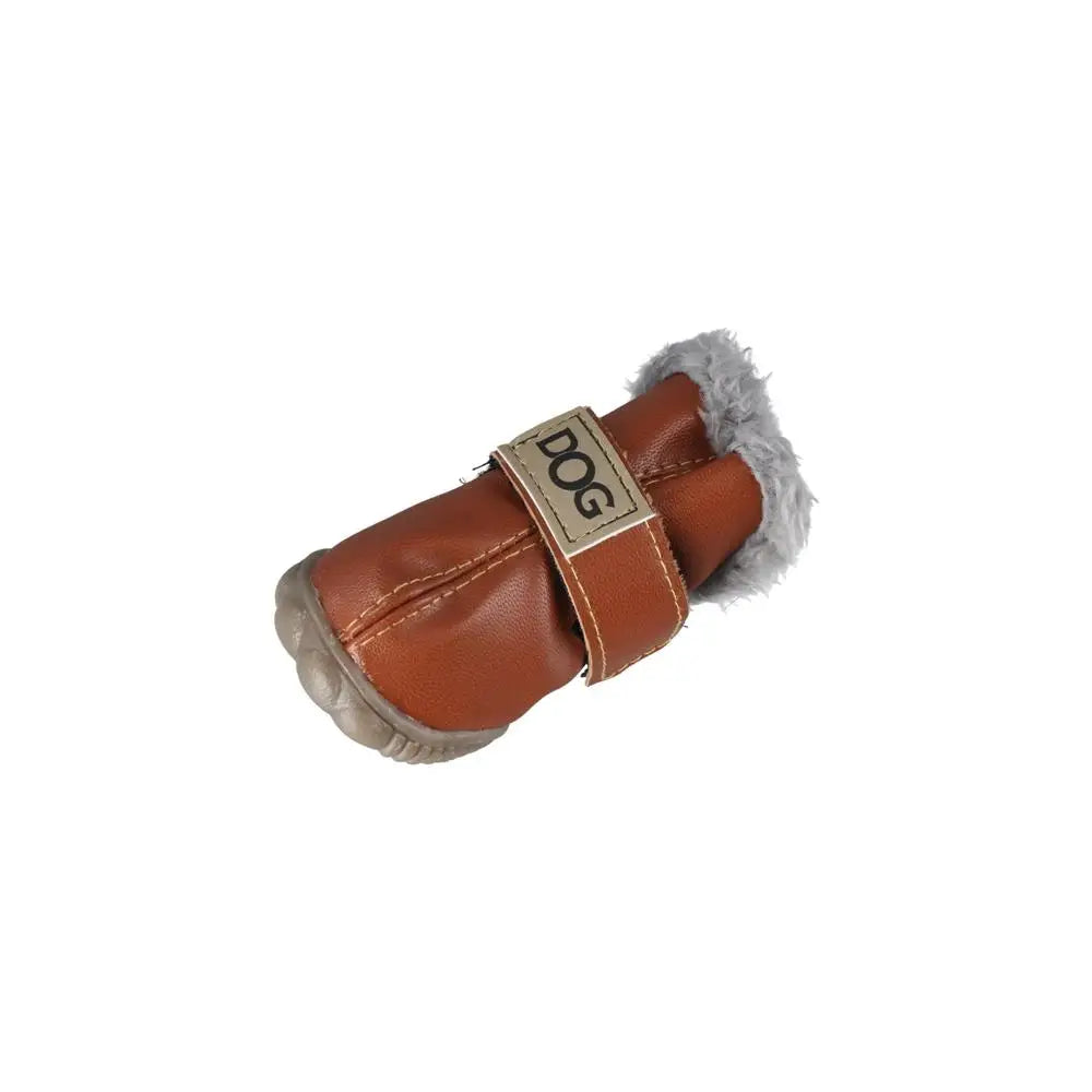 Fashion Warm Pet Snow Boots Soft Waterproof Winter Pet Dog Shoes Non Slip Plush/PU for 4Pcs/Set Winter
