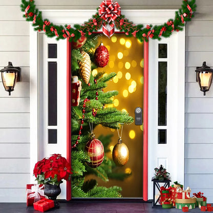 Home Decor Holiday Door Cover Eye-Catching Designs Door Decoration For Indoor Outside