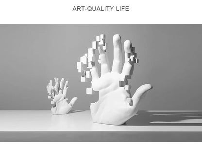 Home Living Room Decorations Abstract Art Palm Modern Luxury Table Hand Sculpture House Accessories Aesthetic Figurines Decor