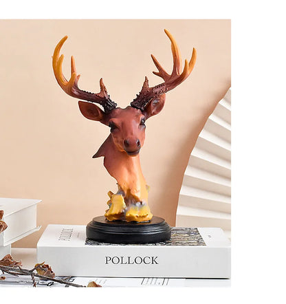 Deer Ornament Home Office Desktop Resin Crafts Living Room Decoration  Home Decoration Accessories