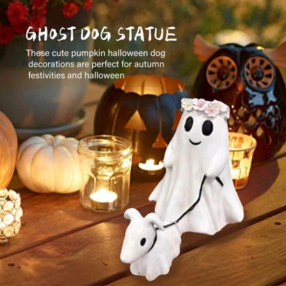 2024 Fashion Halloween Decoration Creative Dog Walking Ornaments Halloween Creative Desk Decoration