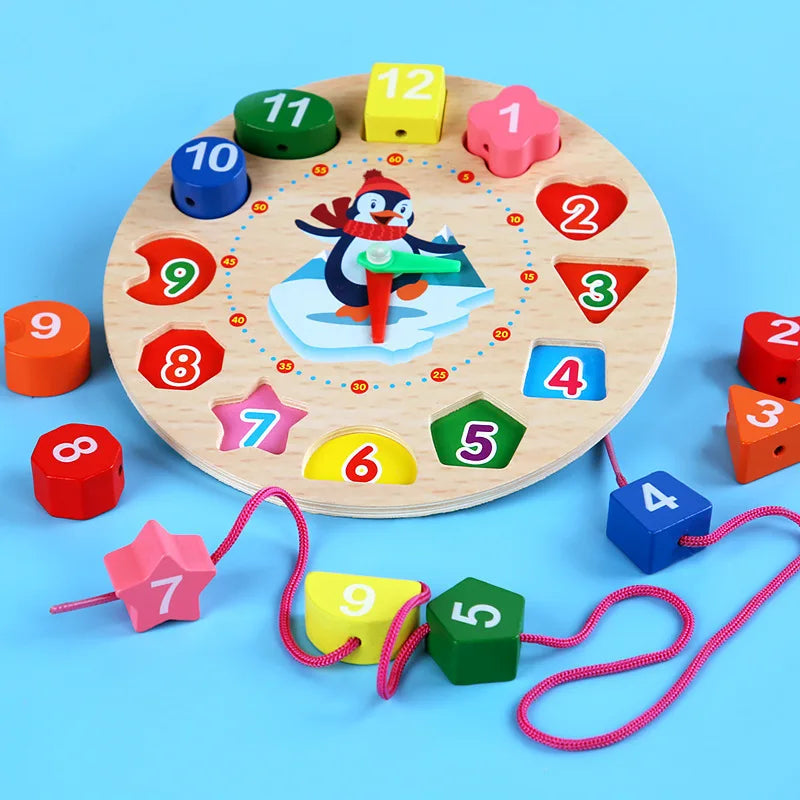 Montessori Wooden Clock Educational Game-2