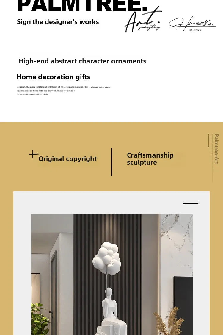 Home Decor Figurines Abstract Statues Art Ornaments Living Room Large Floor Decor Housewarming Gifts Hotel Decorative Sculptures