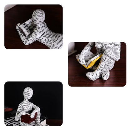 Resin Scholar's Decoration Creative Reading Art Design Modern Home Office Bookshelf TV Cabinet Accessories Desk Ornaments Gifts