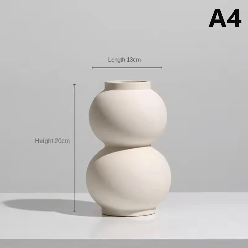 Bedroom Desktop Home Decor Photography Background Decor Modern Simple Ceramic Art Vase Dried Flowers Flower Arrangement Ornament
