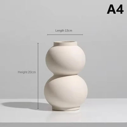 Bedroom Desktop Home Decor Photography Background Decor Modern Simple Ceramic Art Vase Dried Flowers Flower Arrangement Ornament