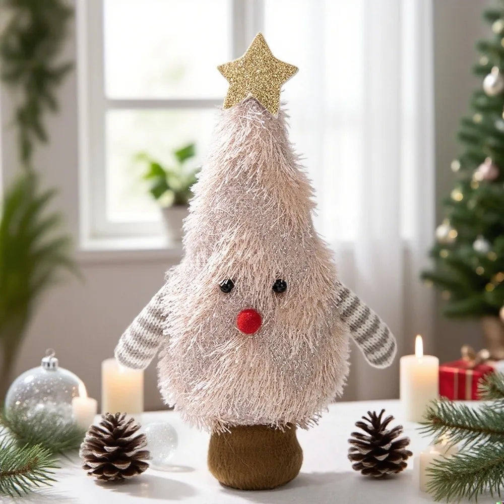 Home Decor Handmade Christmas Tree Decoration Soft Decorative Xmas Desktop Ornament Creative Cartoon Christmas Doll Kids Gift